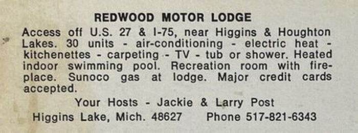 Great Escape Motor Lodge (Redwoood Motor Lodge) - Vintage Postcard